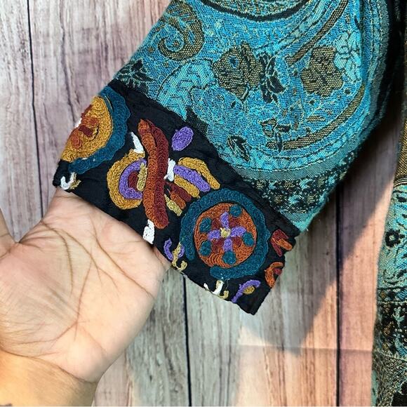 Soft Surroundings Tapestry Embroidered Cardigan/Kimono - Picture 5 of 10